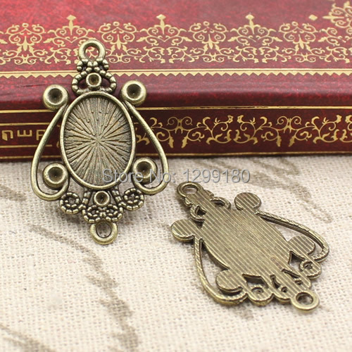 50pcs/lot Alloy Bronze Tone Ca - Bezels Set Pendant ulasan dan harga