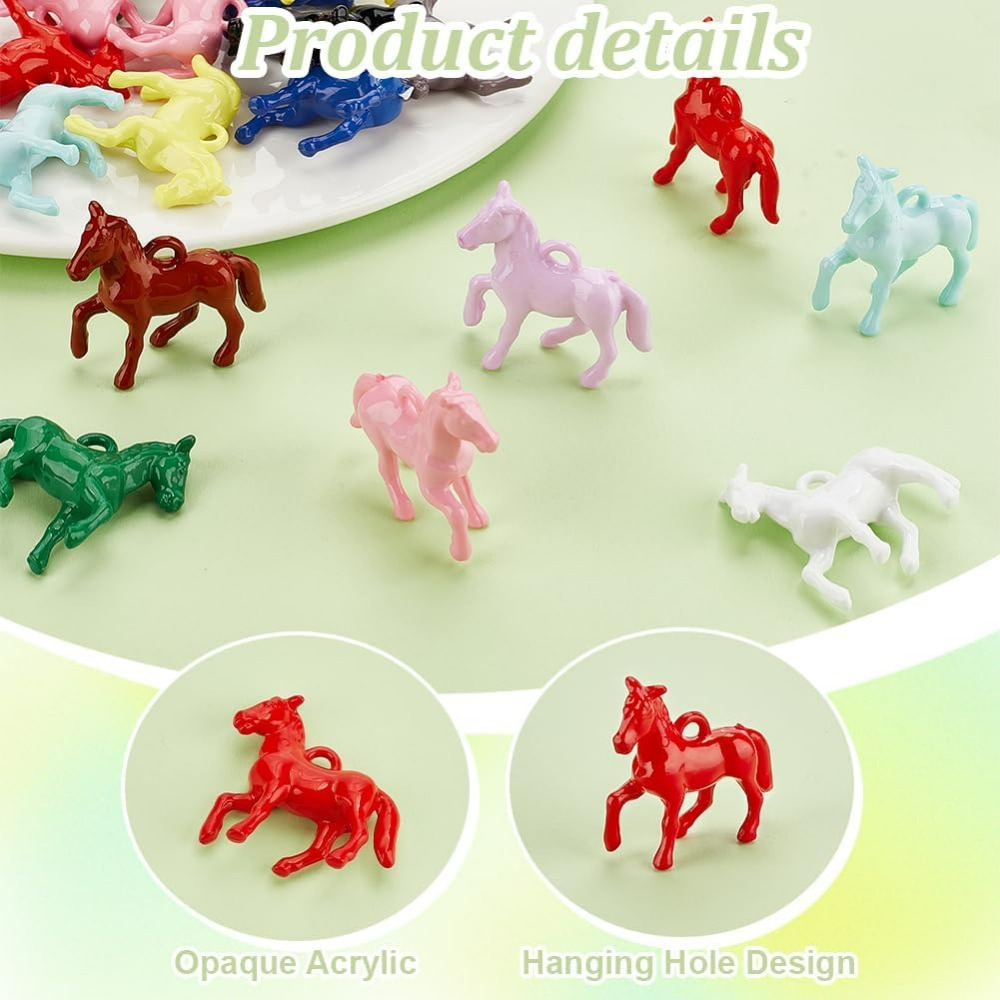 48pcs Opaque Acrylic Pendants  - Crafting Resin ulasan dan harga