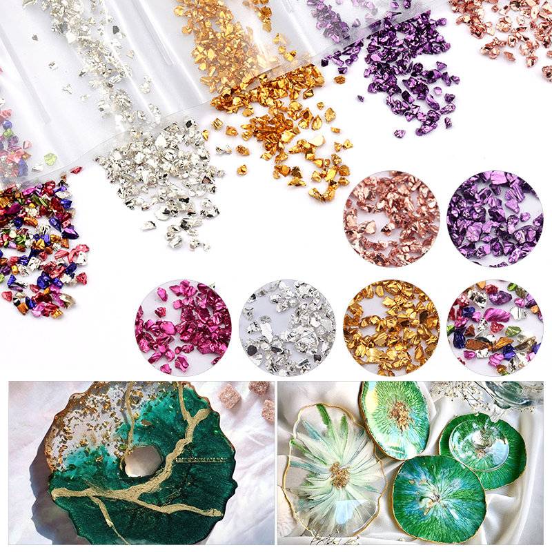 Epoxy Resin Colorful Metallic  - Gold Foil Flakes ulasan dan harga