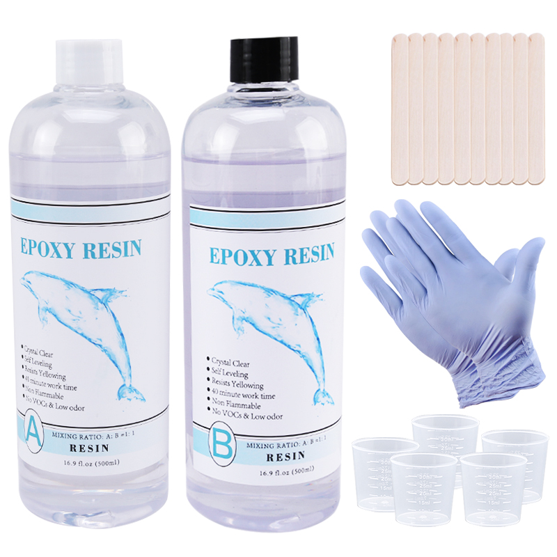 1:1 Clear Epoxy Resin Crystal  - Gold Foil Flakes ulasan dan harga