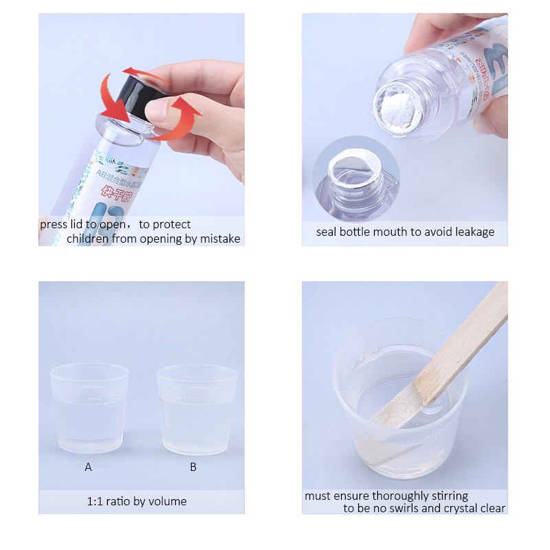 1:1 Clear Epoxy Resin Crystal  - Gold Foil Flakes ulasan dan harga