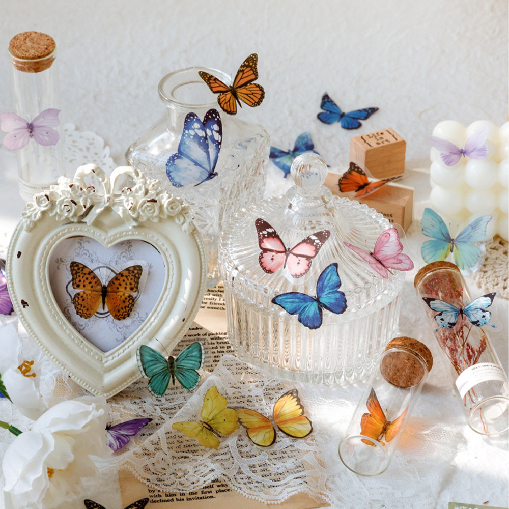 40Pcs/Bag Butterfly Stickers P - Resin Craft Ideas ulasan dan harga